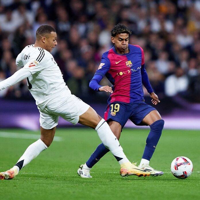 Lamine Yamal et Kylian MBappé