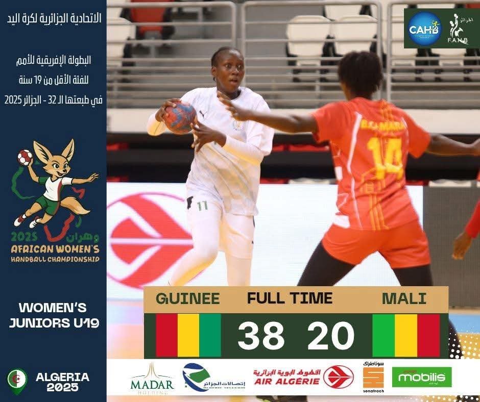 Handball U19 féminin : la Guinée valide son billet pour la Coupe du Monde 2026 en dominant le Mali Handball U19 féminin : la Guinée valide son billet pour la Coupe du Monde 2026 en dominant le Mali