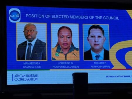 Handball : général Mamadouba Paye Camara élu membre du Conseil de la CAHB Handball : général Mamadouba Paye Camara élu membre du Conseil de la CAHB