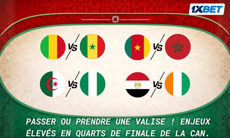 CAN 2025 : pariez sur les quarts de finale du tournoi ! CAN 2025 : pariez sur les quarts de finale du tournoi !
